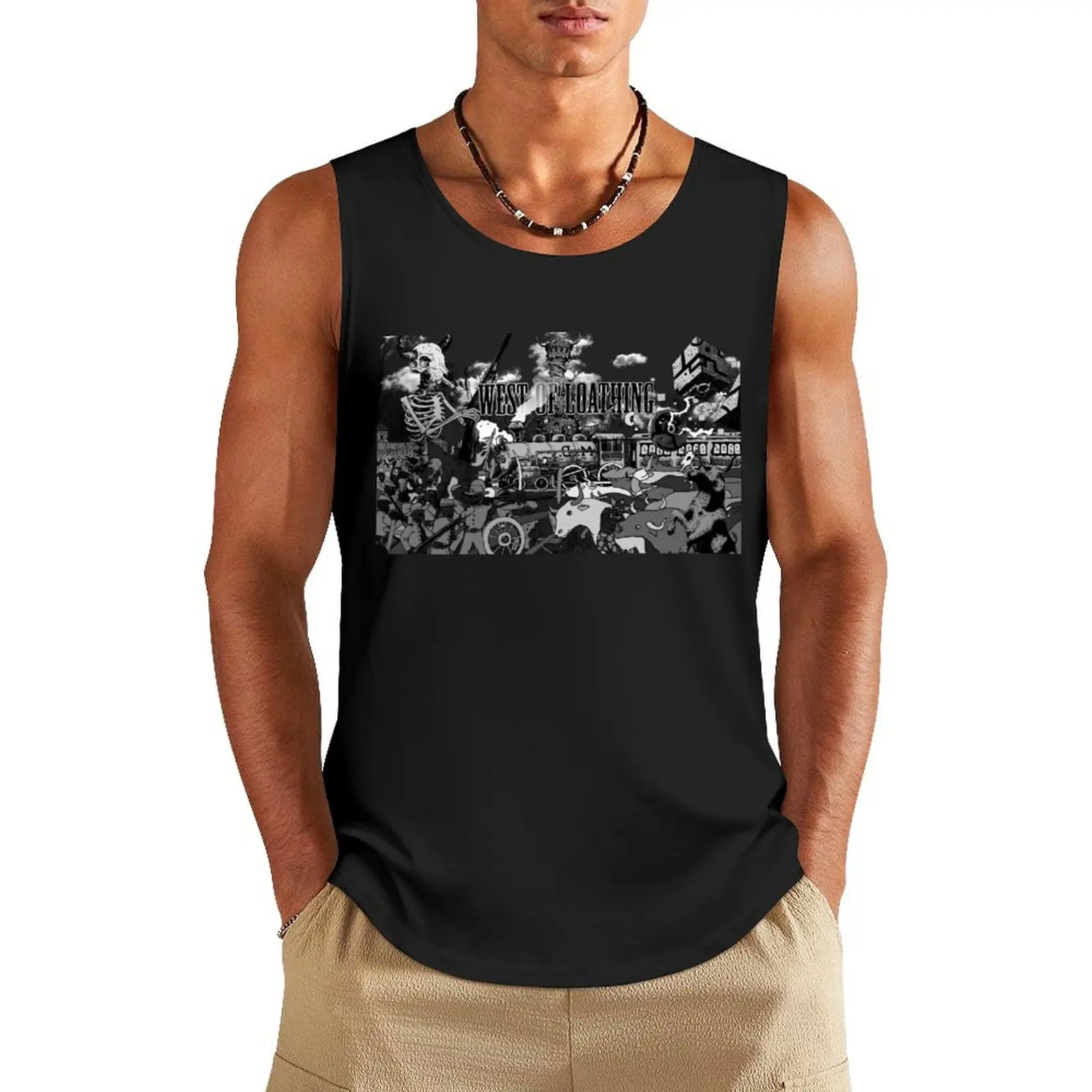 West of loathing Tank Top clothing men gym clothing men Sleeveless men