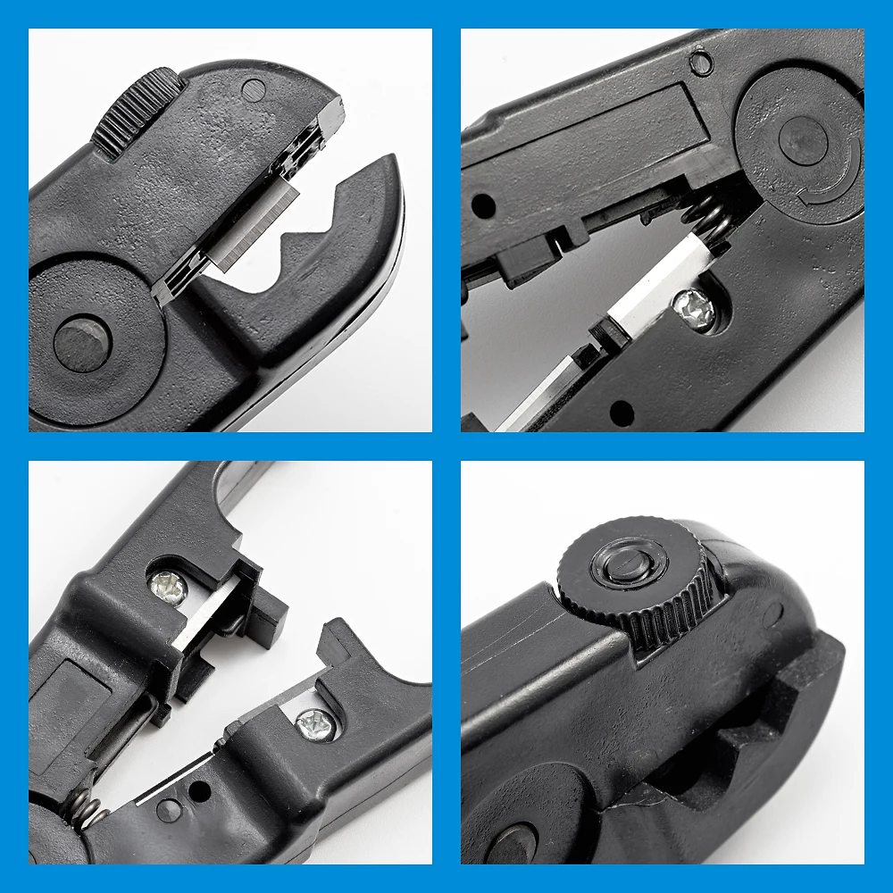 1PCS Wire Stripper with Knob Dual Purpose Network Tool for Peeling and Cutting Rotating Manual Stripper Tool Accessories image 3