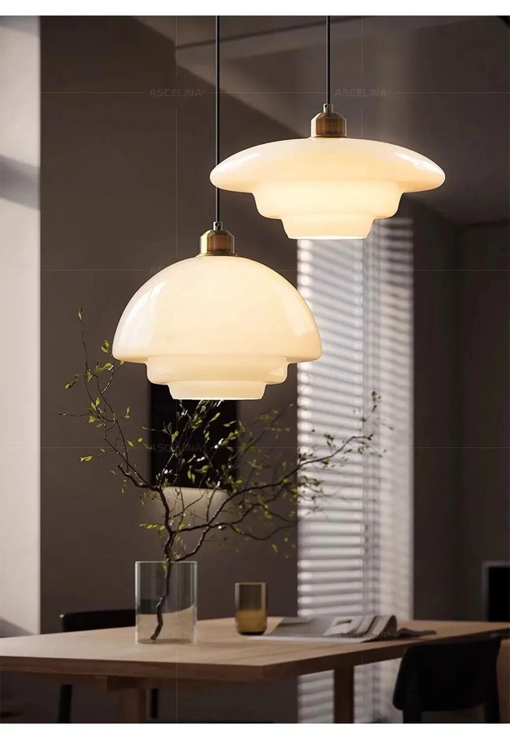 Vintage Glass Pendant Light White For Living Room Dining Room Restaurant Coffee Shop Bar Study Room Indoor Decorative Chandelier