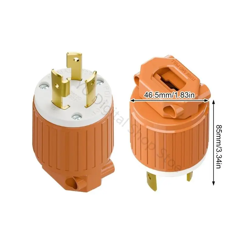 96BA Hochstrom 30A 250V NEMA L6 30P Twist Lock Stecker Haltbarkeit Gehäuse für Industrieanlagen – Detail 6
