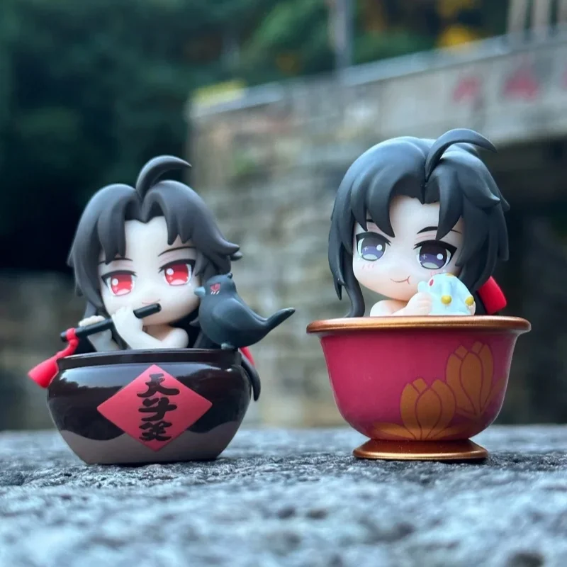 New Anime Modaozushi Figure Toys Patriarch Of Magic Dao Summer Song Q Version Pvc Model Decorat Wei Wuxian Lan Wangjji Toys Doll