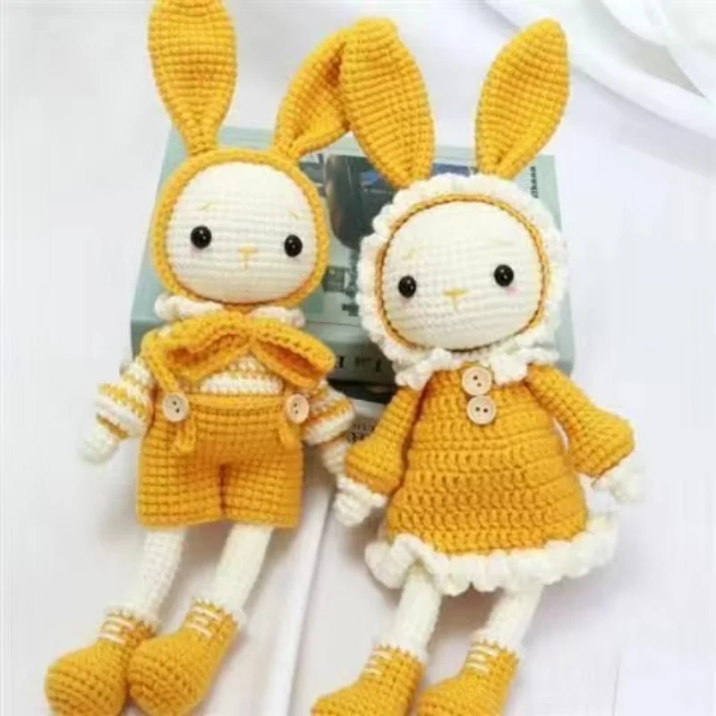 Handmade Knitting Rabbit Materials Crochet for Knittin Dolly Knit and  Crochet Craft Set Kit Yarn Knitting for Beginners