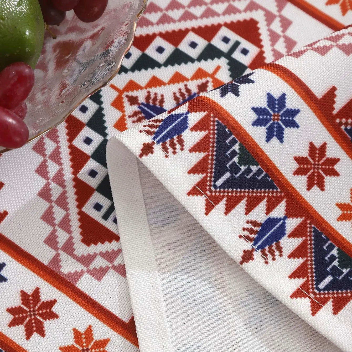 Color Diamond Flower Table Runner Tablecloth Tablecloth Set Table And Chair Covers Rectangular Screen Tablecloth