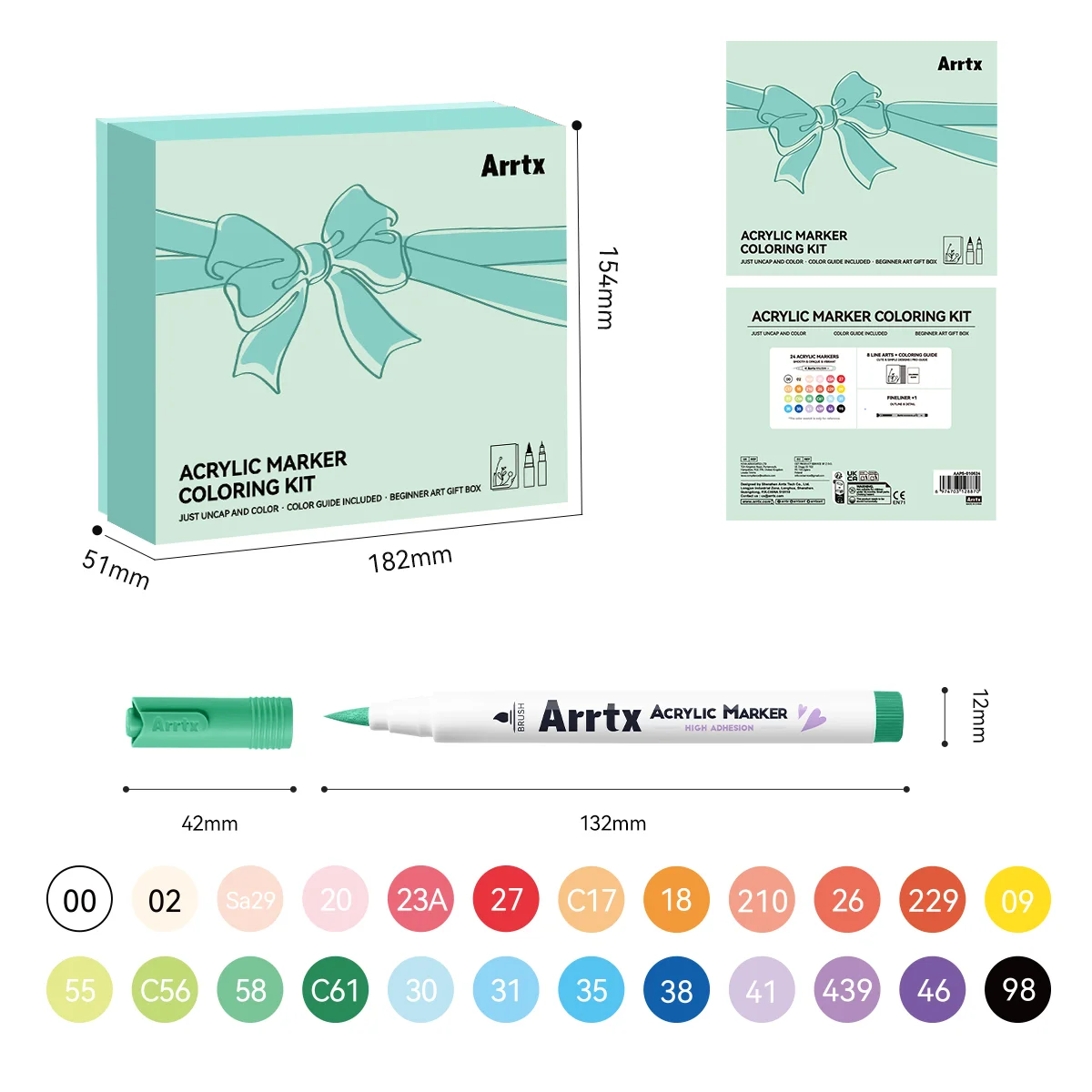 arrtx-painting-set，acrylic-markers，beginner-level-set