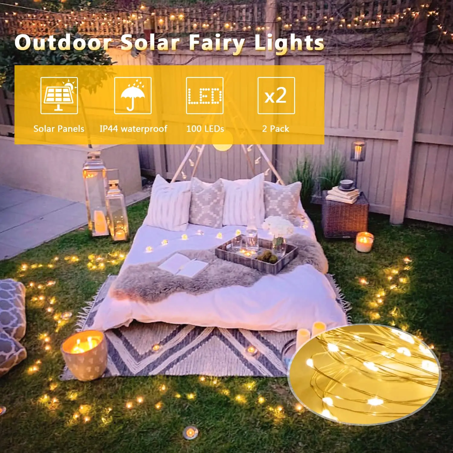 7M/12M/22/32M Solar LED Fairy Light Outdoor Festoon LED Waterproof Garland String Lights Christmas Party Garden Solar Lamp Decor