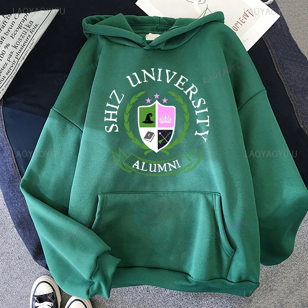 Vintage Shiz University Sweatshirt Fashion Women Harajuku Graphic Movie Wicked Hoodies Elphaba Glinda Hooded Streetwear Hoody