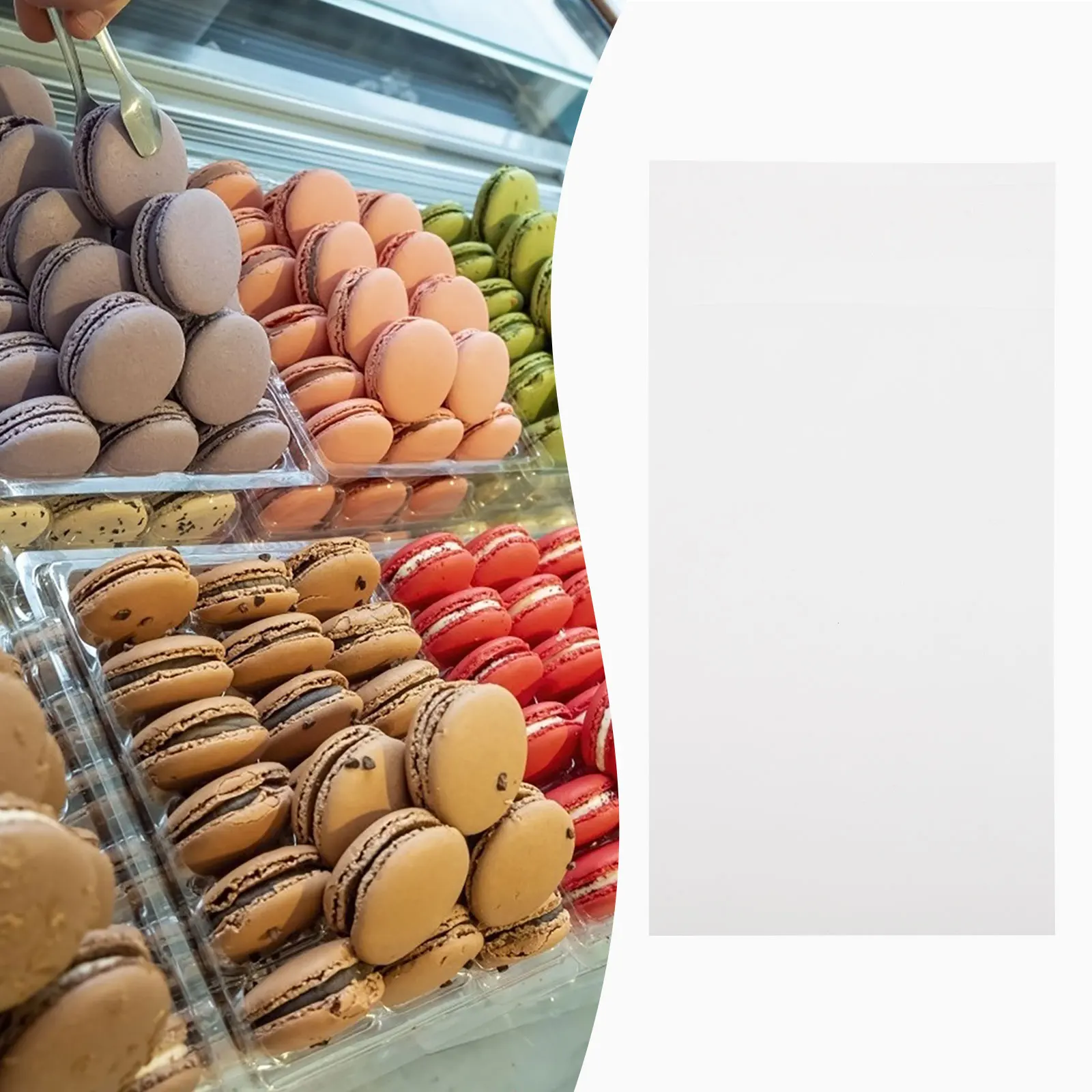 

100Pcs Paper Bakery Bags Safe Material Snack Cookie Candy Pouches Food Containers Candy Packing Bag Baking Bag