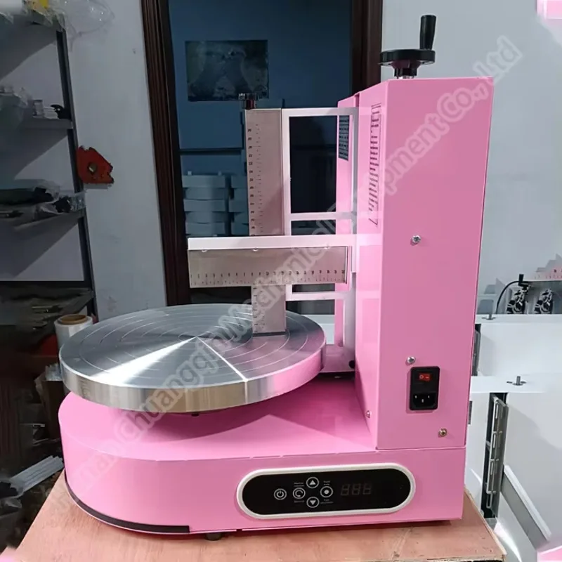 Birthday Cake Smearing Frosting Machine Cake Decorating Smoothing Machine Automatic Cake Coating Machine