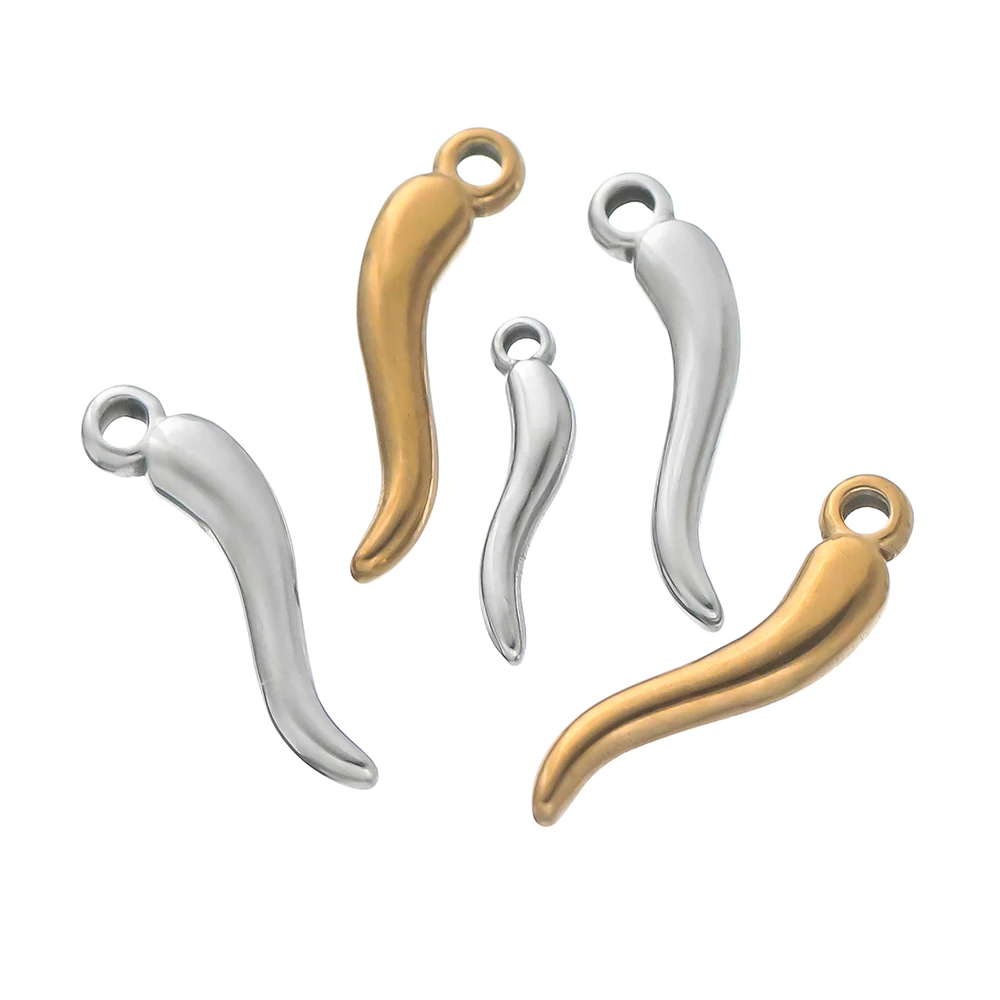 5 teile/paket Edelstahl Rot Gelb Kleine Capsicum Anhänger Für Handgemachte DIY Schmuck Halskette Ohrring Machen Zubehör