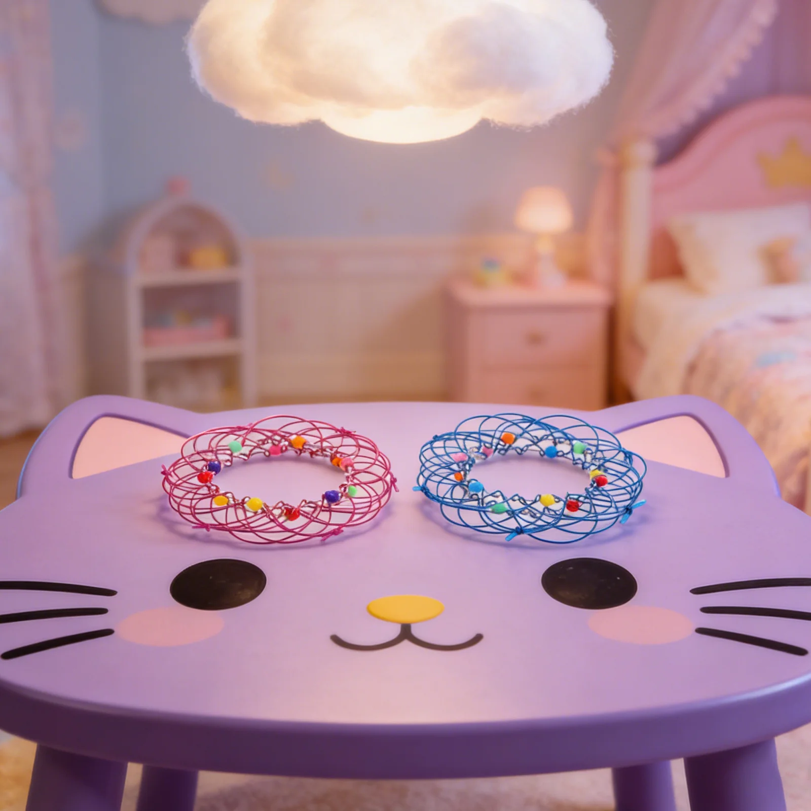 

4Pcs Magician Iron Flexible Flower Basket Loops for Tricks Wedding Flower Girl Baskets Party Favors Conjuring Props