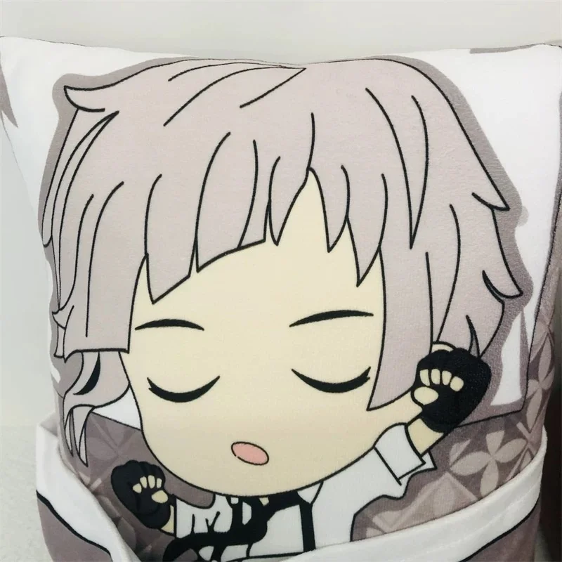 

Bungo Stray Dogs Osamu Dazai Square Plush Pillow Nakahara Chuya Edogawa Rampo Sleeping Stuffed Cushion Doll Toy Sofa Decoration