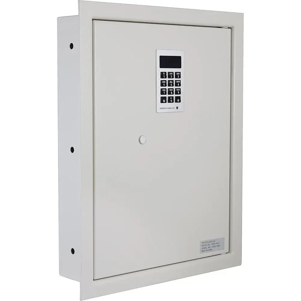 Digital Burglary-Resistant Wall Safe with Velvet Interior and Automatic Door Open