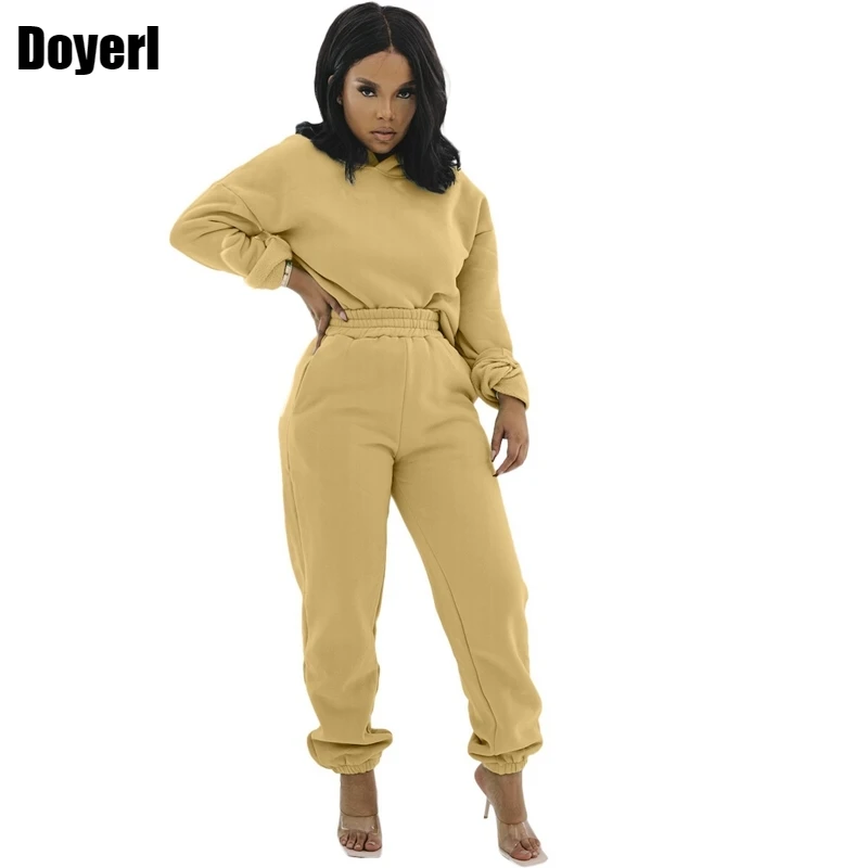 

Casual Two Piece Sweatsuits for Women Sport Suit Winter Clothes Sweatshirt Top Sweat Pants Hoodie Tracksuit Women Matching Sets