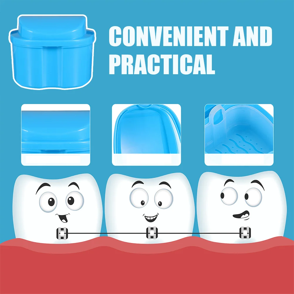 

3pcs Denture Fake Teeth Storage Case Dental Orthodontic Retainer Container Portable Mini Guard Hygiene Organizer