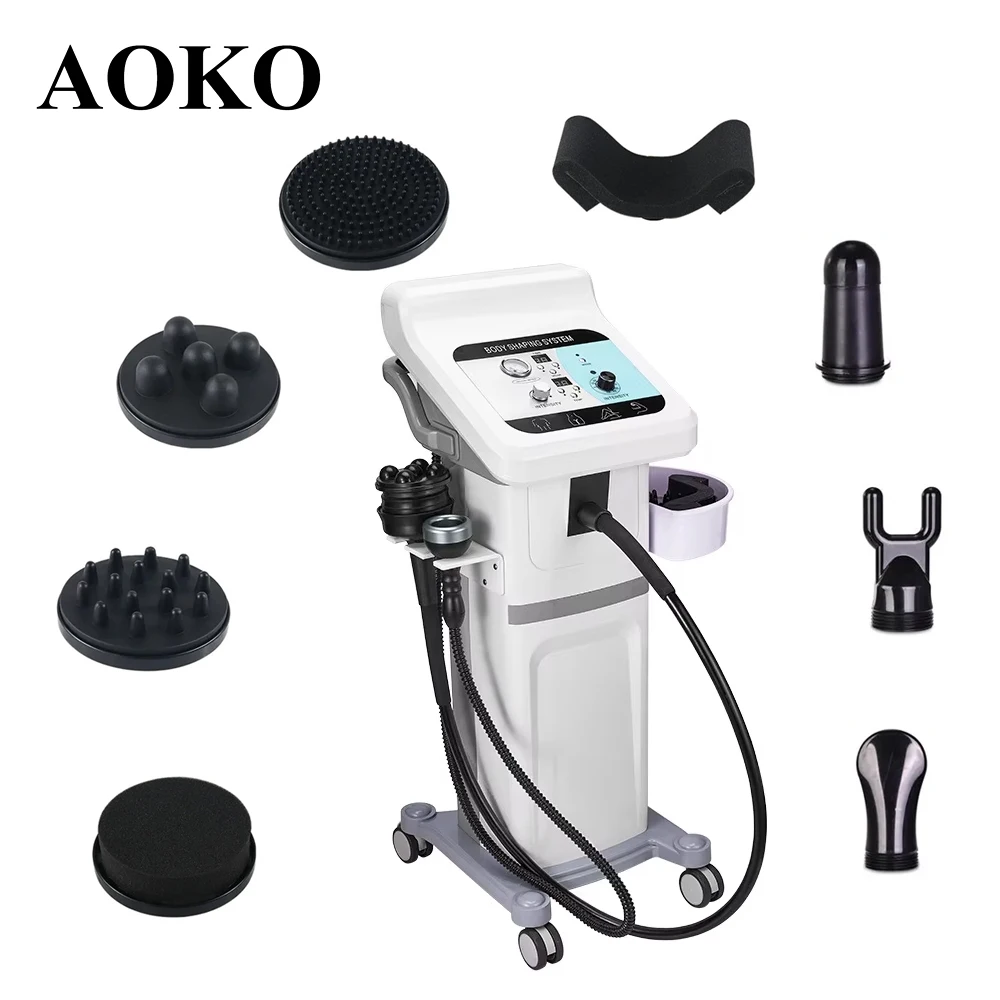 AOKO G8 Vibrating Body Slimming Machine 5 Heads with Vacuum Heating Probe G5 High Frequency Vibrator Weight Loss Fat Reduce