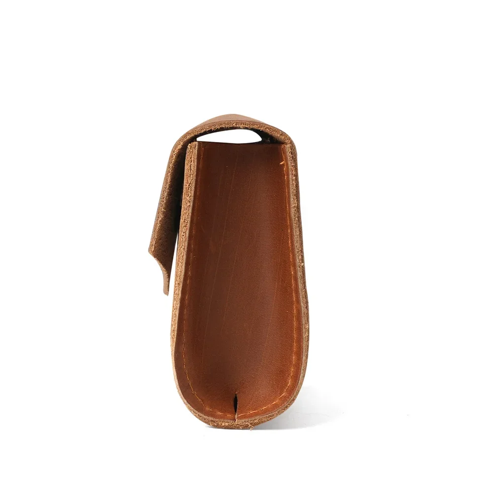 Leather Pocket Coin Case Change Holder Squeeze Coin Purses Housekeeper Earphone Key Storage Pouch Mini Pocket Wallet Cowhide