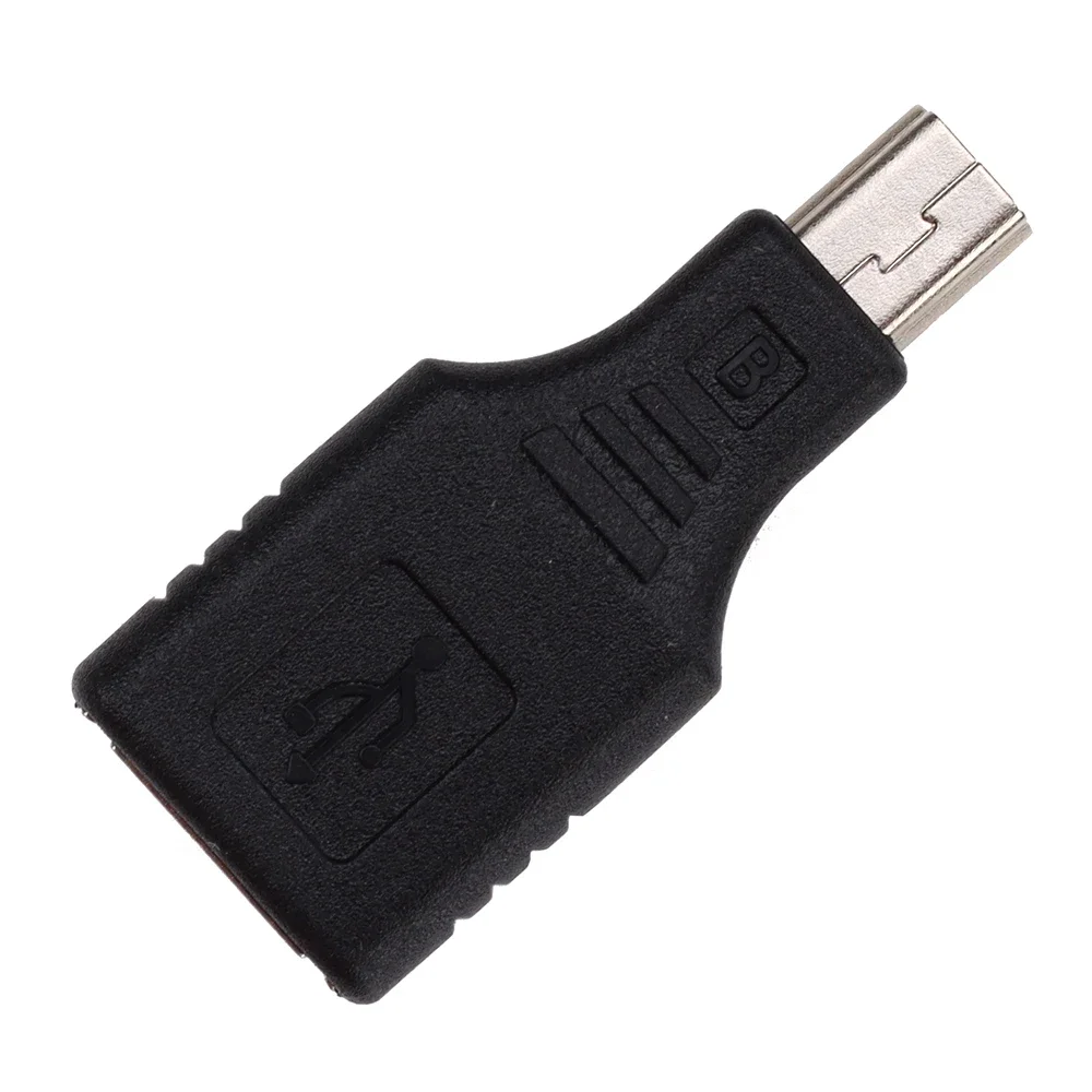 100 pz Mini USB Maschio a Usb Femmina Connettore Trasferimento Sincronizzazione Dati OTG Convertitore Adattatore per Auto AUX MP3 MP4 Tablet Telefoni U-Disk