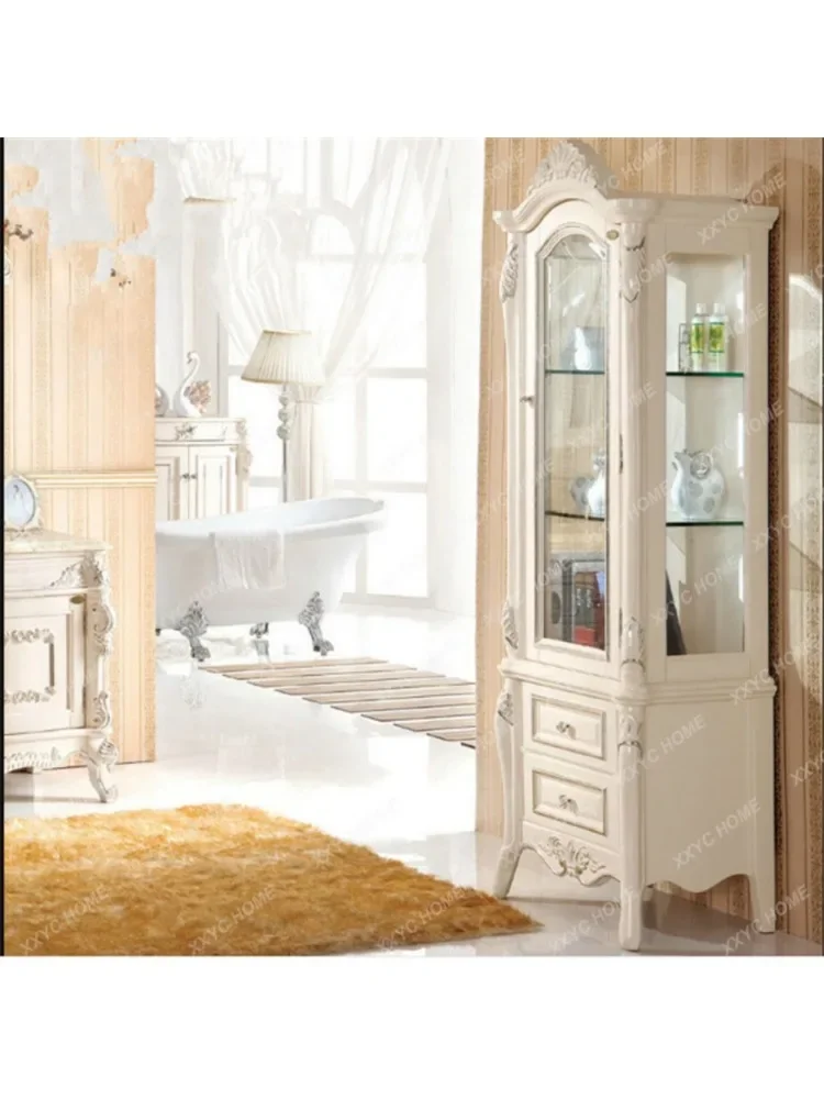 Double Basin Bathroom Cabinet Combination Oak Washbasin Cabinet Bathroom Solid Wood Floor Cabinet