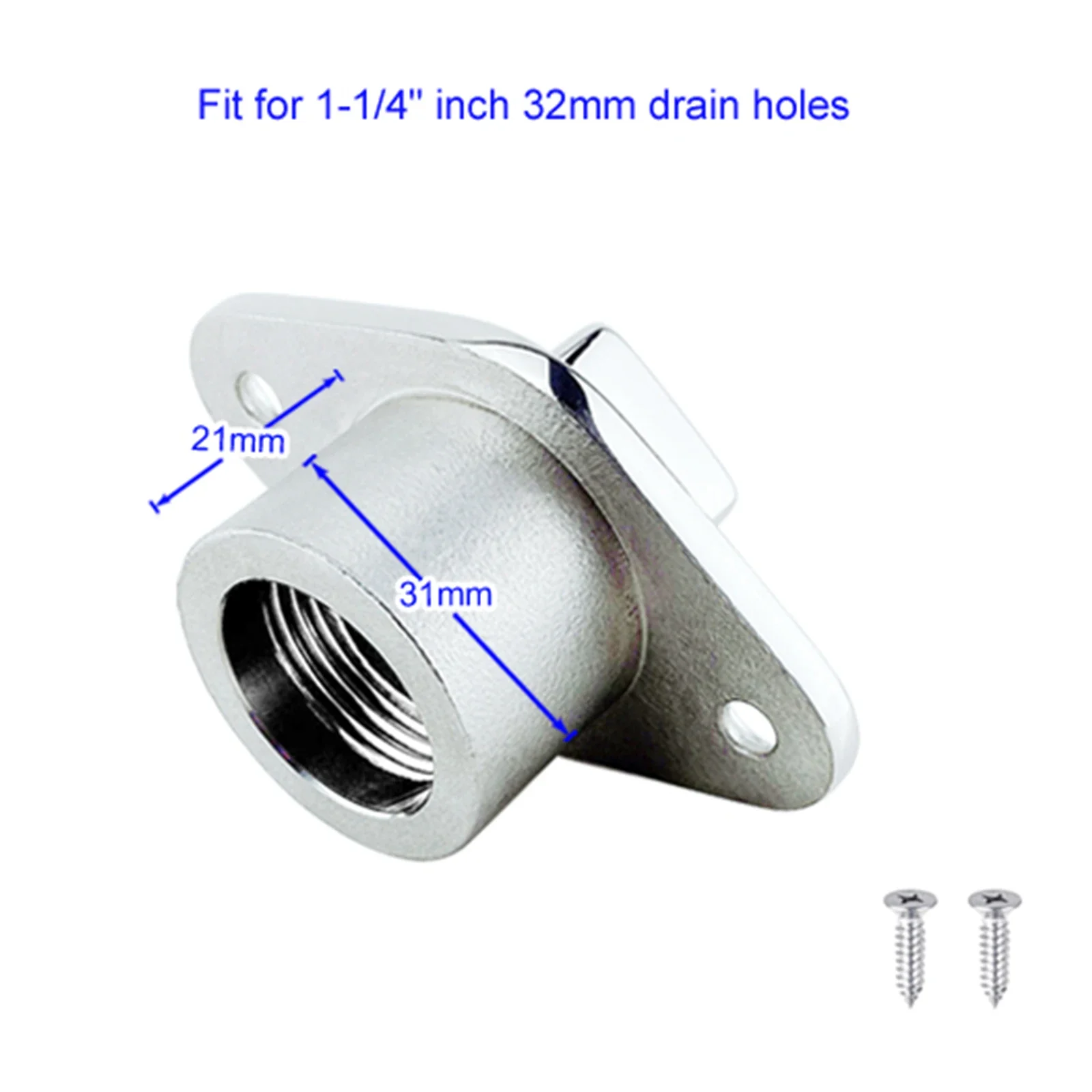 

Stainless Steel 316 Boat Screw Type Drain Plug Bung 70x40mm for 1-1/4 Inch 32mm Hole Drainage Marine Dinghy Kayak Boats Transoms