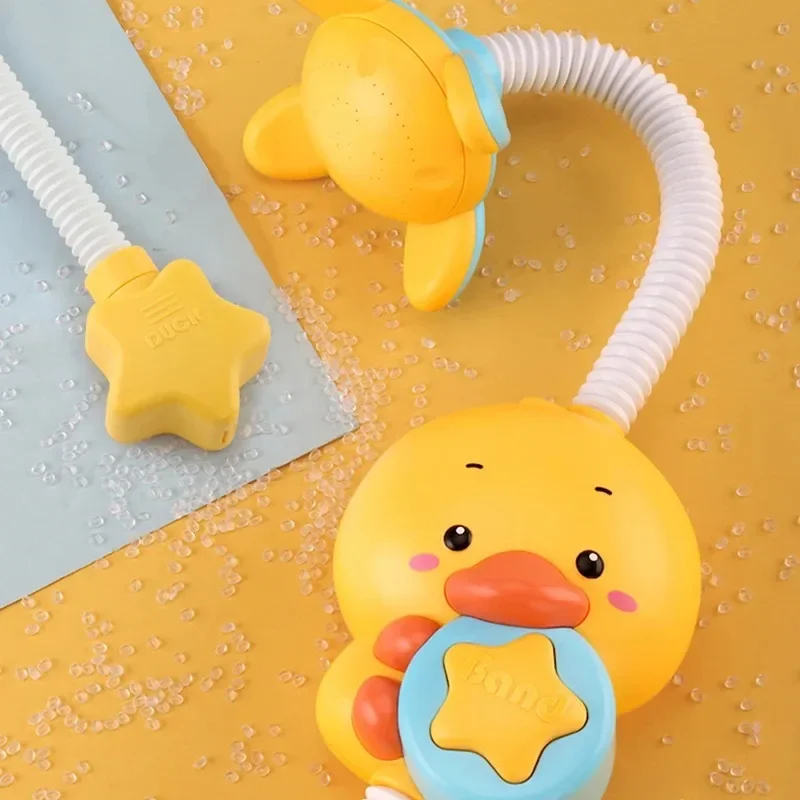 New Bathing Toy Baby Water Game Duck Model Faucet Shower Electric Sprinkler Swimming Bathroom Baby Toy