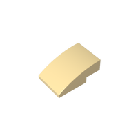 Gobricks 1PC 24309 Slope Curved Bricks 3x2 No Studs Parts Assemble Replaceble Particle Kid Compatible Building Block Brain Toy