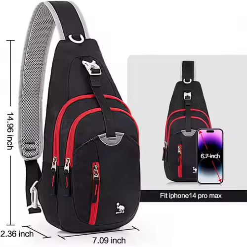 OIWAS Casual Crossbody Chest Bag Sling Shoulder Men's Bag One Strap Lightweight Male Bags Pouch DayPack for Men Travel Sport - Image 2