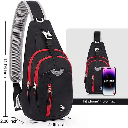 OIWAS Casual Crossbody Chest Bag Sling Shoulder Men's Bag One Strap Lightweight Male Bags Pouch DayPack for Men Travel Sport - Image 2