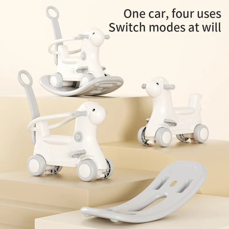 子供用多機能トランポリンロッキングホースおもちゃ、安全なベビーロッキングホース、屋内幼児アクティビティプレイ、乗用玩具馬