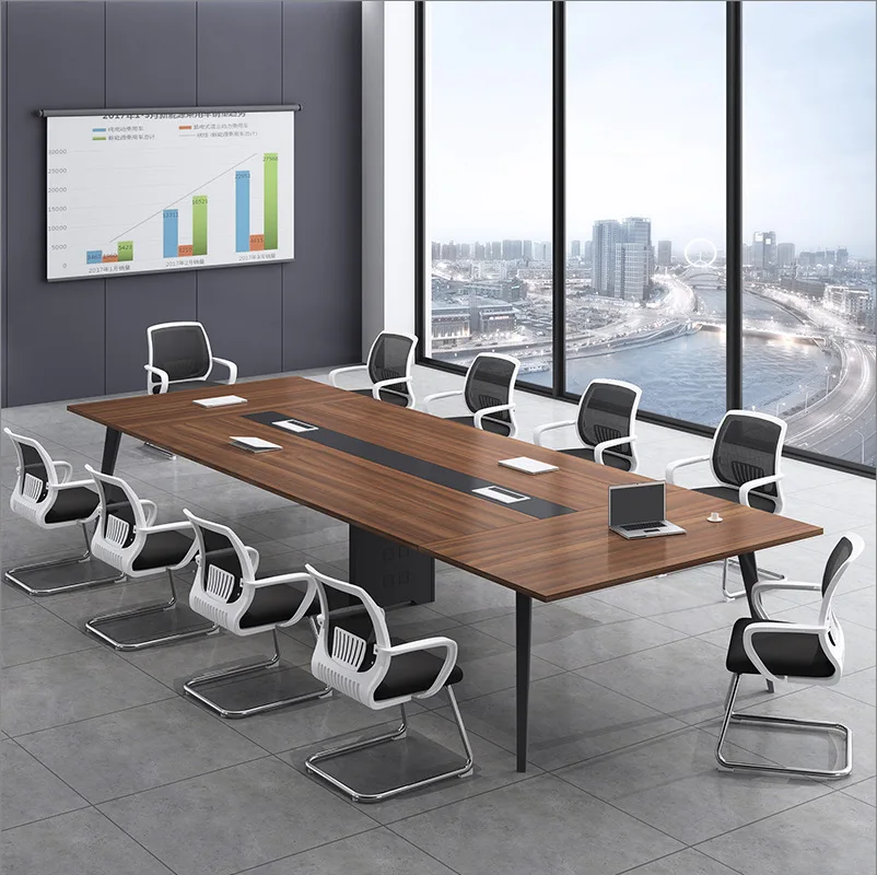 طاولة مؤتمرات، مجموعة طاولة وكرسي، شريط مستطيل بسيط وحديث، غرفة اجتماعات كبيرة #3