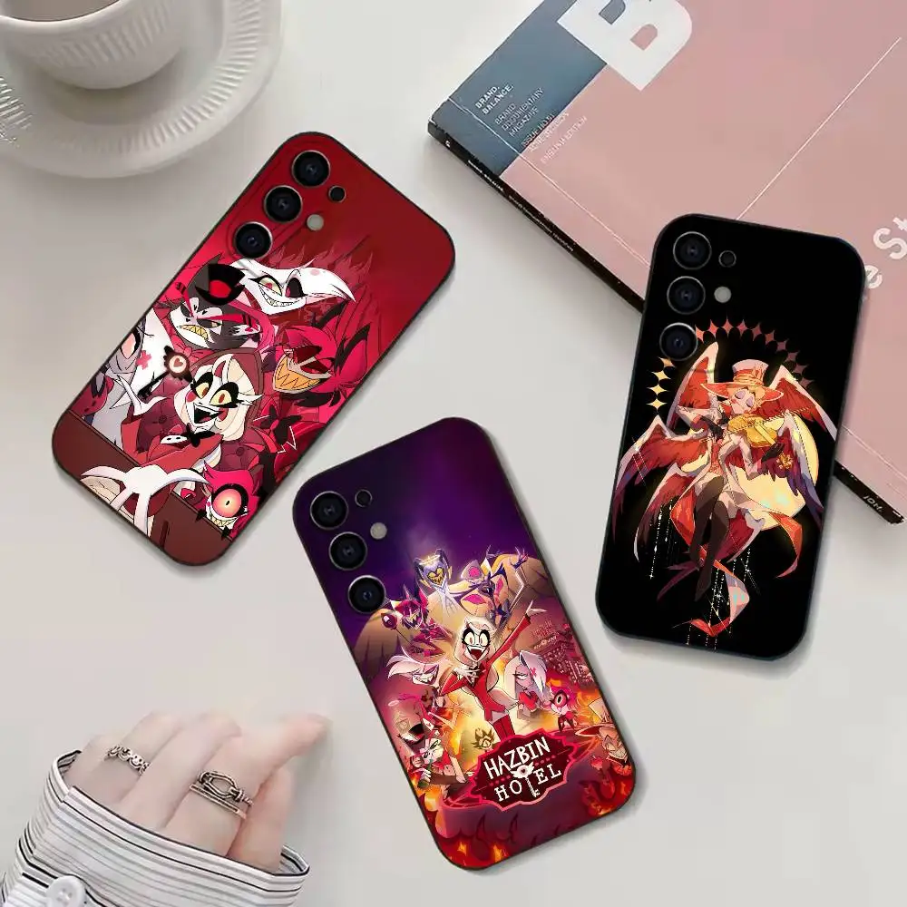 

H-Hazbin H-Hotel Phone Case For Samsung S25,S24,S21,S22,S23,S30,Ultra,S20,Plus,Fe,Lite Black Shell