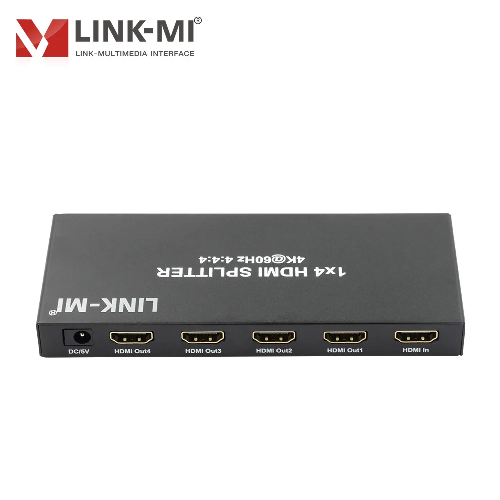 مقسم HDMI 2.0 1x4 - 4Kx2K@60 هرتز 18 جيجابت في الثانية HDCP2.2/1.4 - EDID 3D HDR 36bit وأربعة أنواع من قدرات التعامل مع EDID للتلفزيون