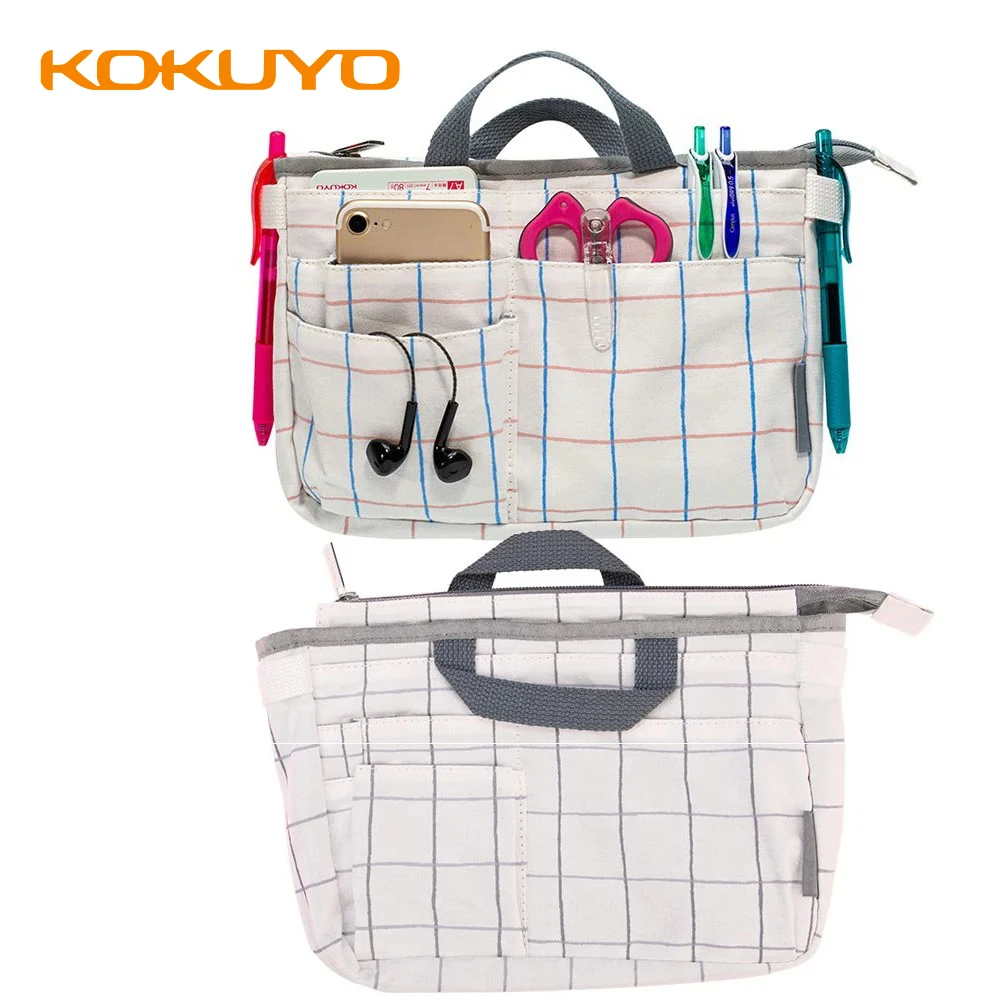 1PC japonia KOKUYO piórnik wrażenie prosta mała torba do przechowywania wielofunkcyjny plecak o dużej pojemności szkolne artykuły papiernicze — zdjęcie produktu 3
