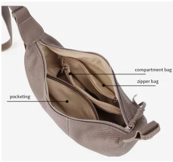 

Female luxury Fashion Soft leather Dumpling bag leather bag Soft Leather Large Capacity minimalist Crossbody bag women