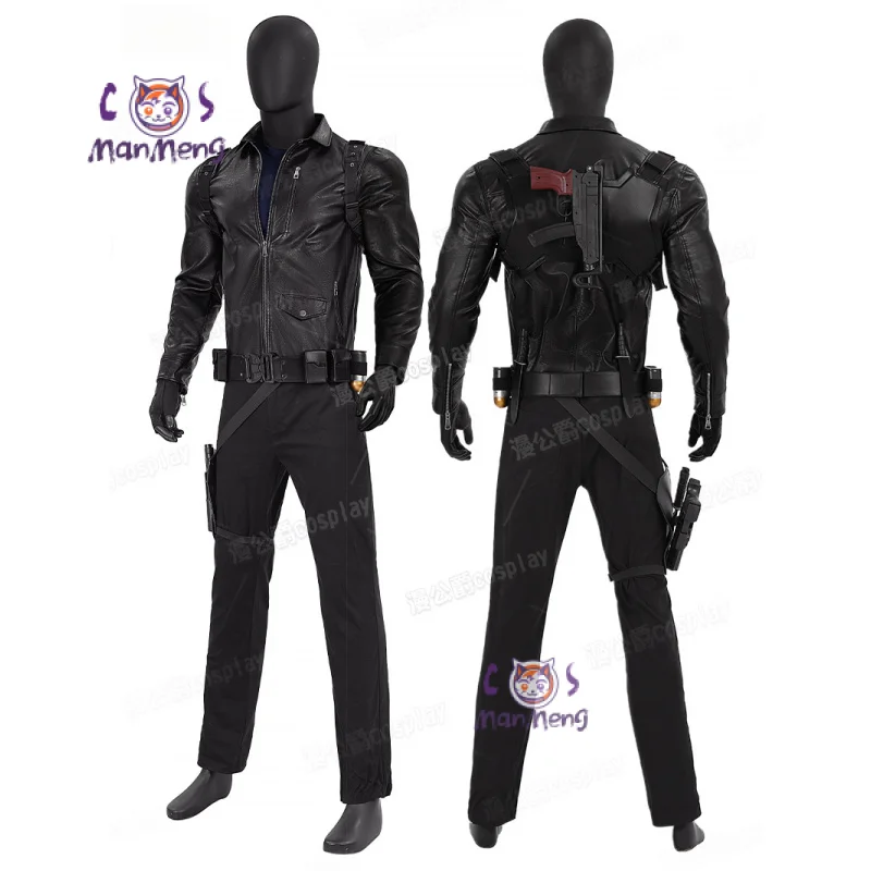 

Bucky Barnes Thunderbolts Косплей Зимний солдатский костюм Хэллоуин Мужская фэнтезийная форма пальто реквизит обувь аксессуары сетчатый комплект