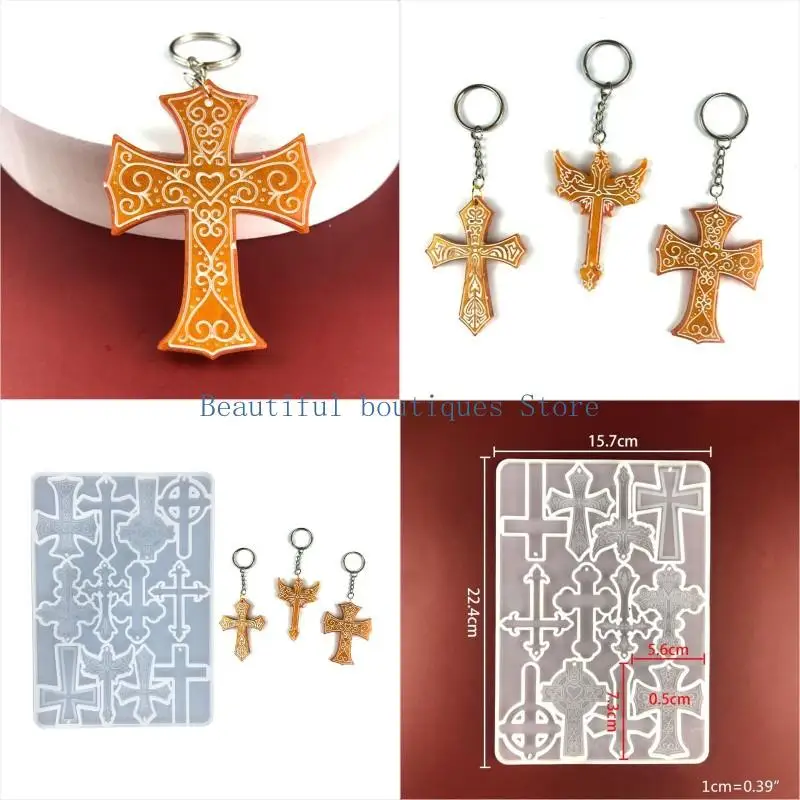 U4LF Creative Silicone Casting Molds Religious Theme Necklace Molds Suitable for Making Animal Necklace and Earrings Pendant
