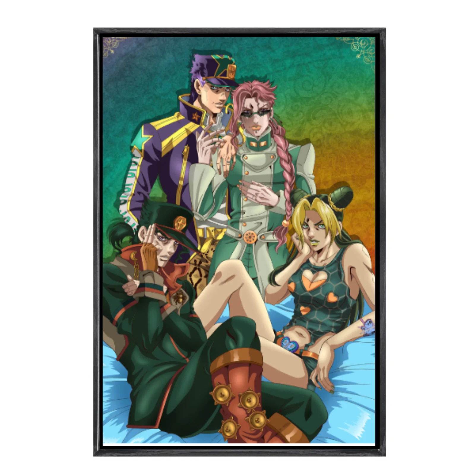 

Japanese Manga Jojo's Bizarre Adventure Multi-Size Canvas Poster Double Framed Wall Art Home Decor Home Decor