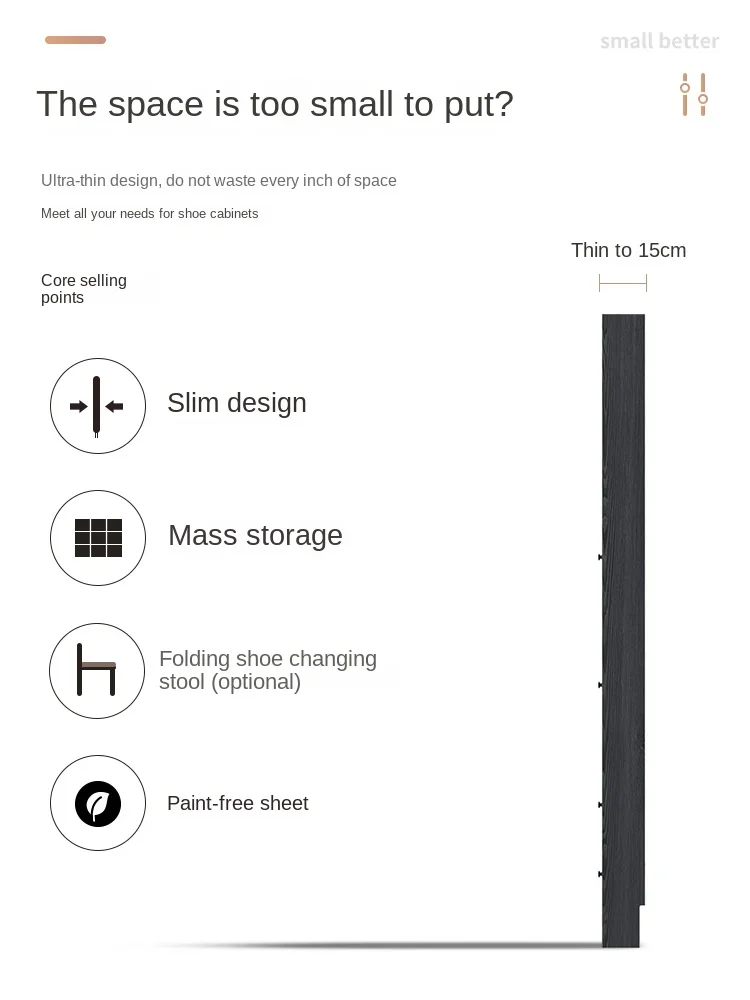 

SGF ultra-thin home-to-top shoe cabinet integrated with wall-to-wall household storage cabinet