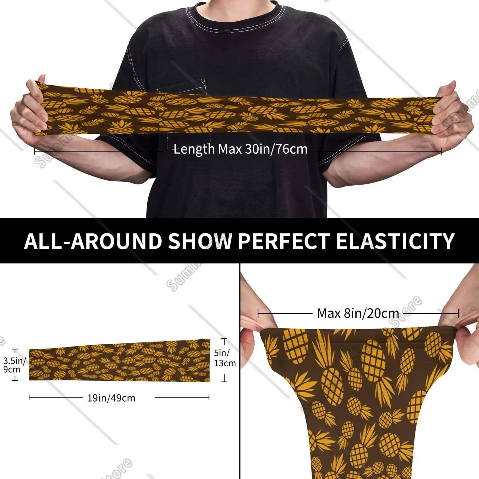 Fundas refrescantes de piña coloridas para mujer, mangas de brazo, funda de protección solar UV para cubrir con silicona antideslizante