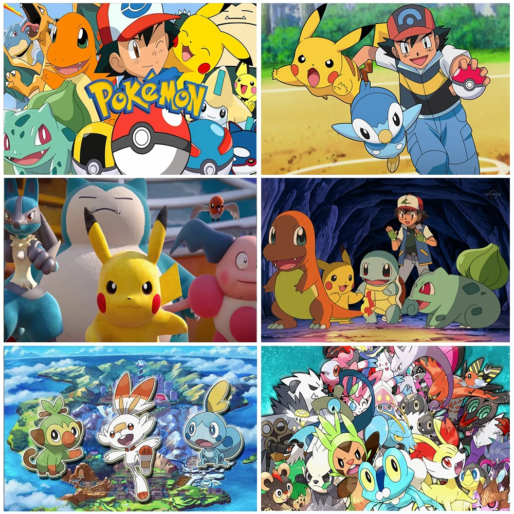 

Birthday Party Pokemon Pikachu Pocket Monster Backdrop Decoration Kids Baby Shower Supplies Anime Photography Background Banner
