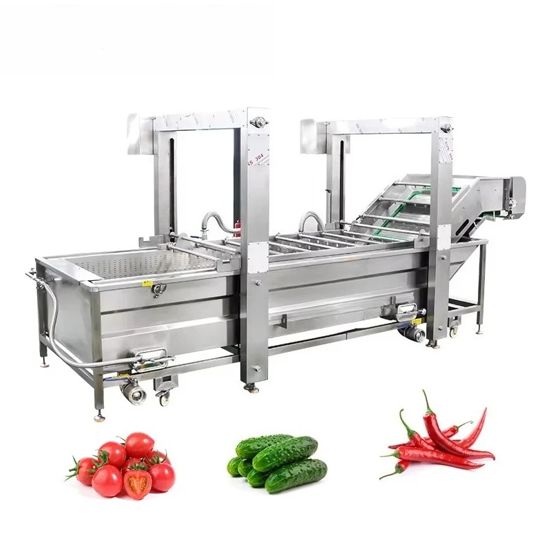 Customized Bubble Washing Machine For Snack Food Factory French Fries Vegetable Snacks Raw Material Pre Processing Cleaning