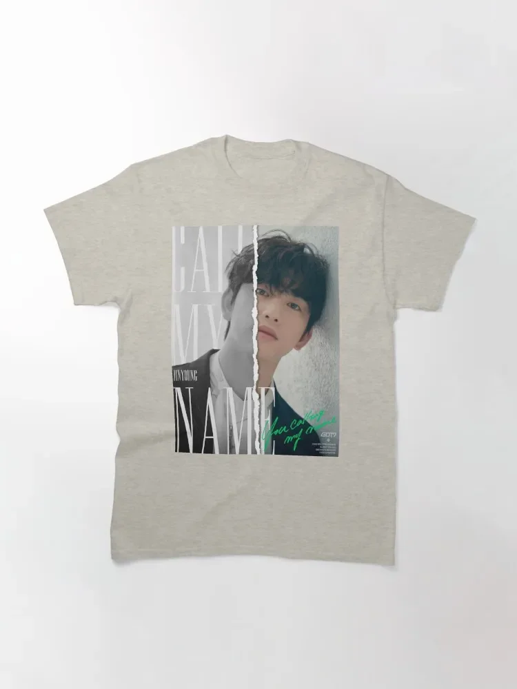 GOT7 Jinyoung (Divided Photo) Classic T-Shirt Casual O-Neck Tee Shirts Streetwear New Fashion Top Tees