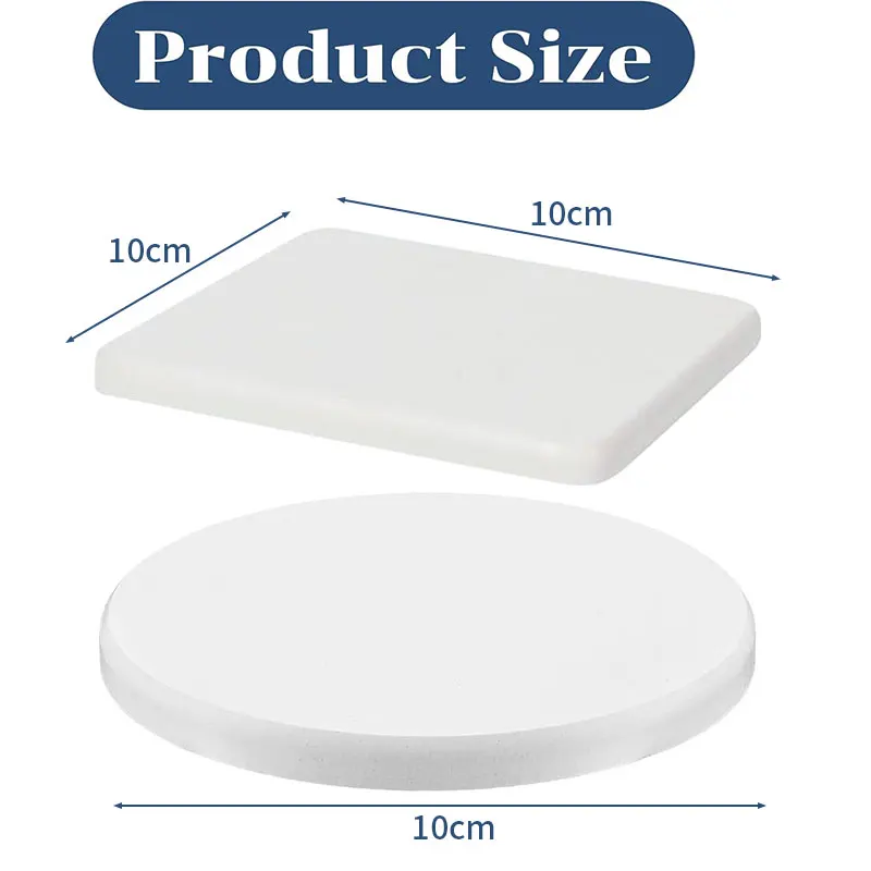 4/6/8 Pack Round Diatomaceous Earth Coaster 4 Inch Versatile Water Absorbent Diatomite Coaster Water Absorbing Bath Stone Mat