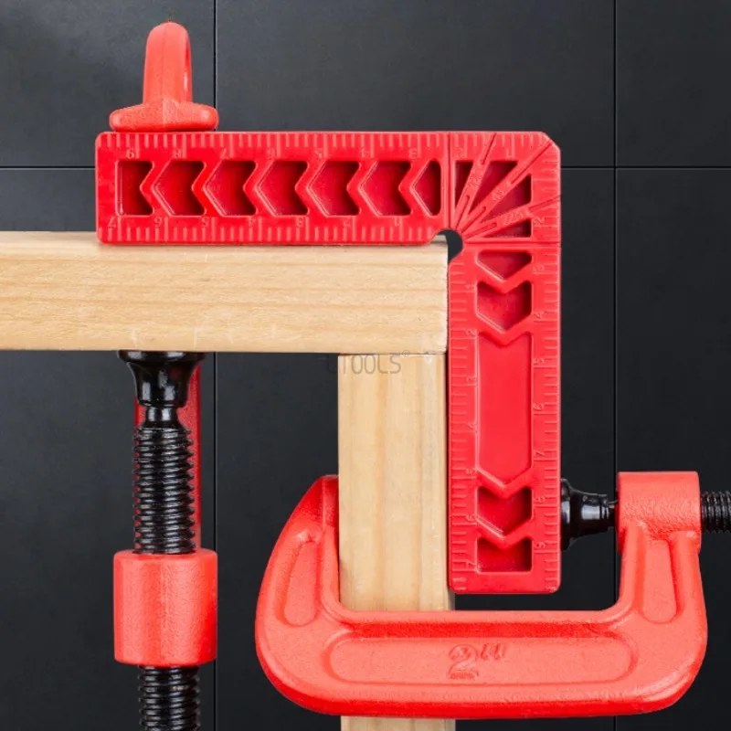 

Woodworking ABS Right Angle Positioning Clamps Adjustable Multifunctional L-Shaped Fixed Corner Gripper Ruler Woodworking Tools