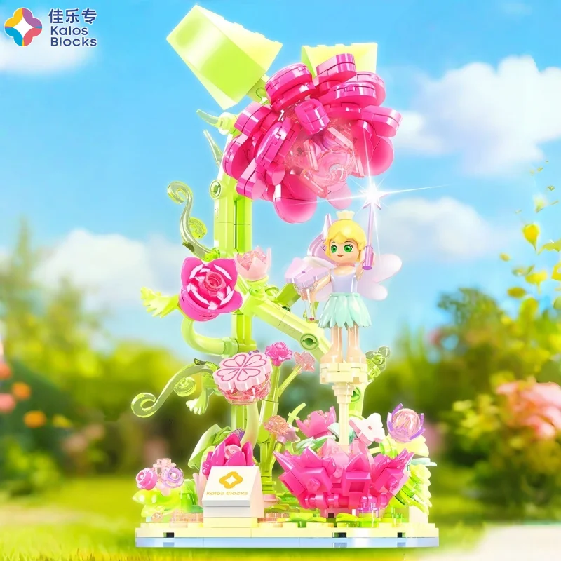Blocchi da Costruzione Avventura nel Paese delle Meraviglie, Sogni Floreali, Giocattoli di Assemblaggio per Bambini, Modelli Fai-da-Te, Ornamenti, Regali