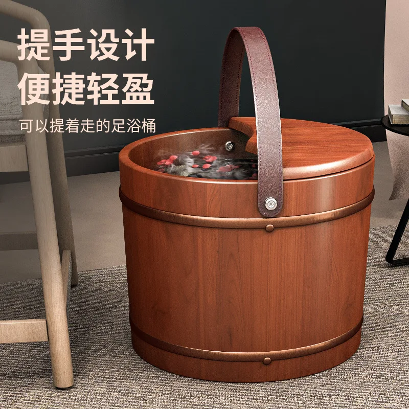 

Foot soaking bucket, wooden bucket, Chinese style bath bucket, thermal insulation foot bath, household solid wood