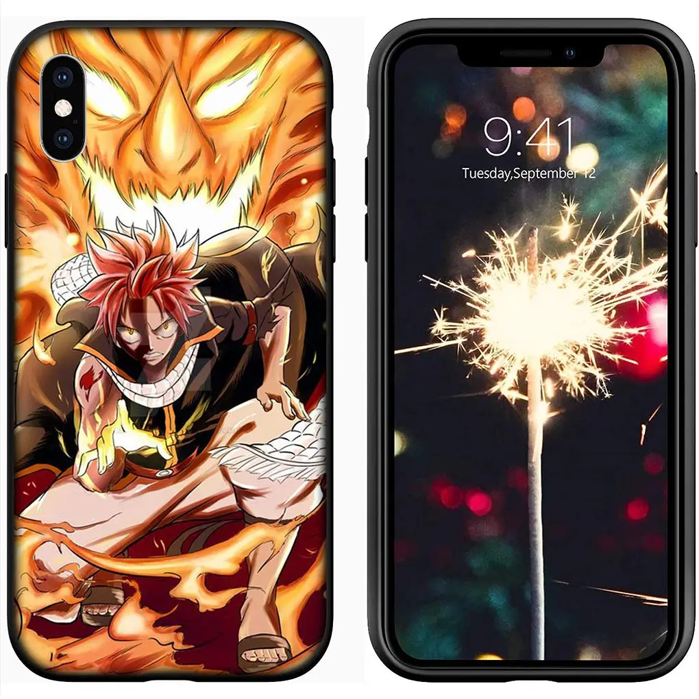 Custodia per telefono Anime Fairy Tail Cover per iPhone 15 14 13 12 Mini 11 Pro X XR XS Max 7 8 Plus + 15 + 8 + custodia morbida