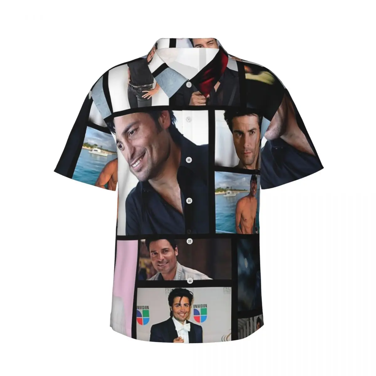 

Chayanne 3 Men's Shirts Hawaiian Short Sleeve Shirt Fashion Lapel Tops for Summer Beach