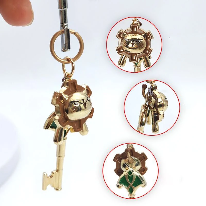 Game Impact Hero Keychains Anime Cute Metal Bear Keyrings Backpack Pendants Friends Gifts Fahion Jewerly Gifts