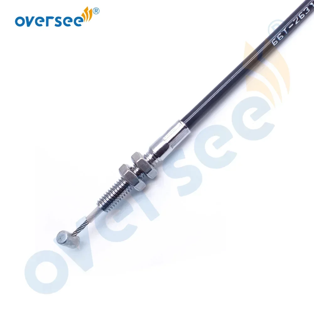 Oversee 66T-26311 Throttle Cable for Yamaha Outboard Parts 2T 40HP 40X Parsun T40 Hidea HDX Seapro 66T-26311-00