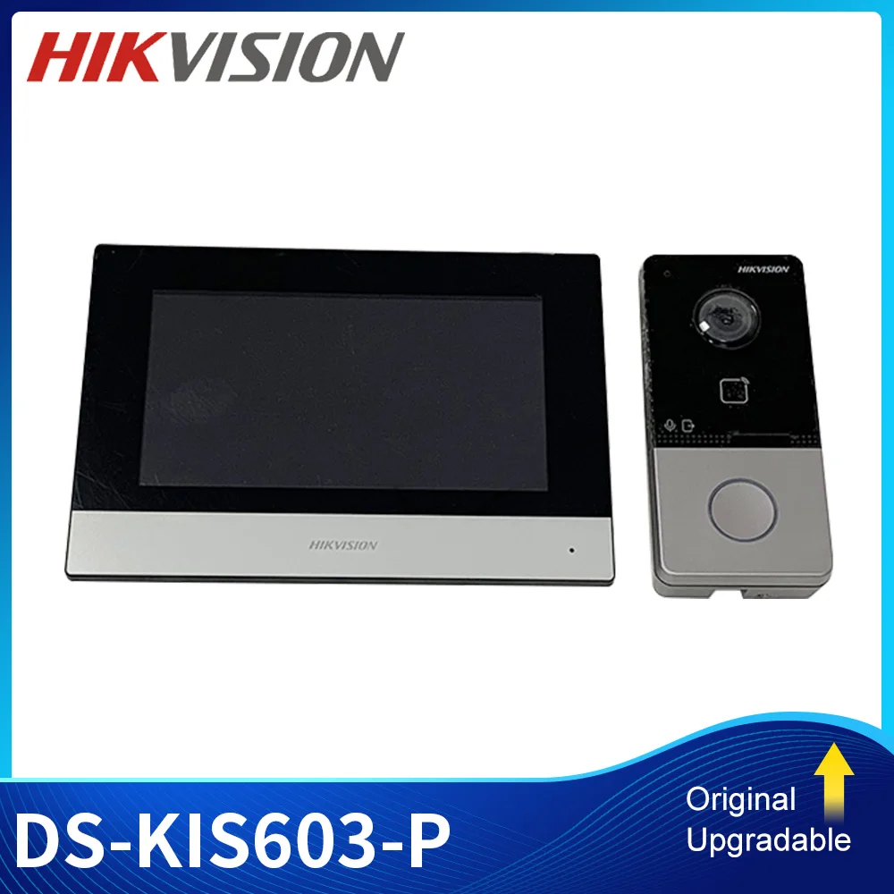 Hikvision IP WIFI วิดีโอ Intercom ระบบ DS-KIS603-P DS-KV6113-WPE1 Wireless POE Doorbell DS-KH6320-WTE1 7 นิ้วจอภาพในร่ม
